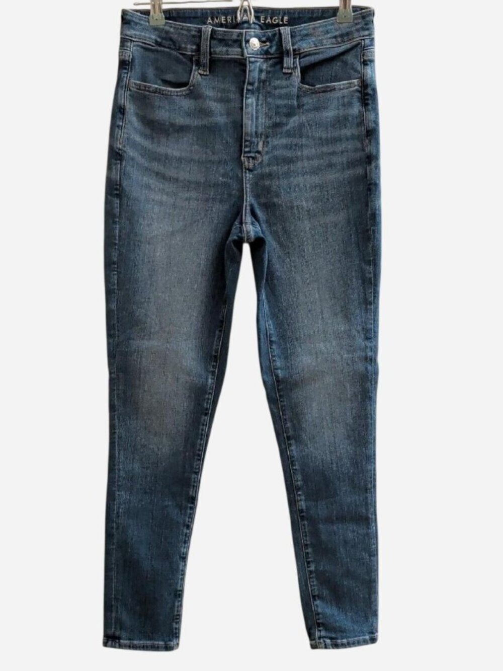 American Eagle Outfitters Super Hi-Rise Jeggings Faded Blue Wash Size 10 Short